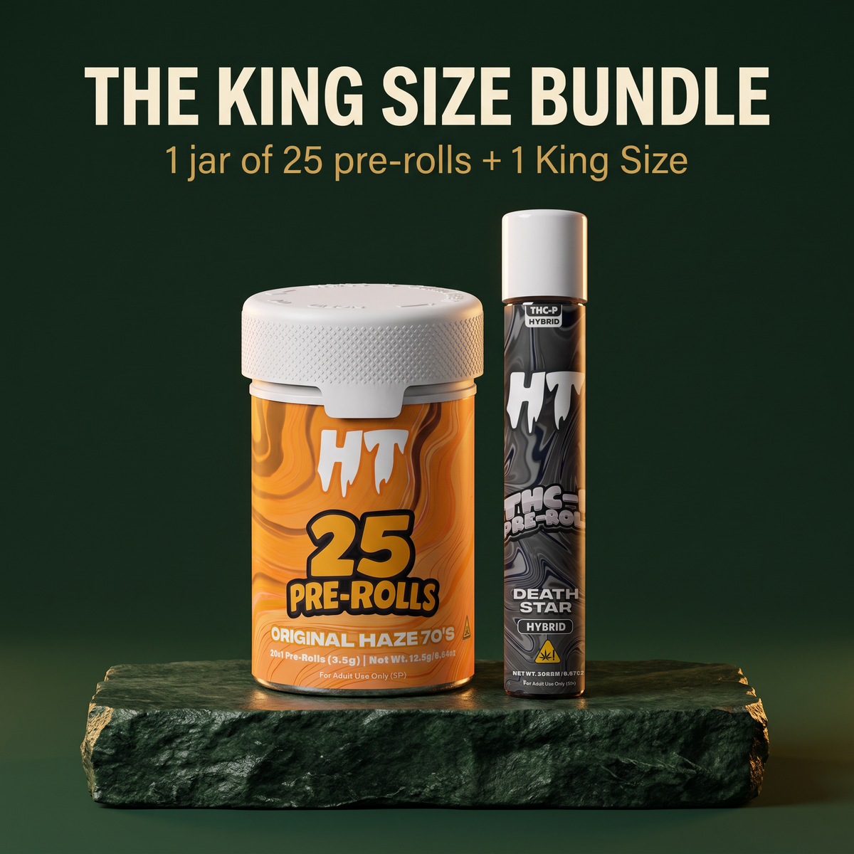 The King Size Bundle | 25 Pre-Rolls + 2G King Size ⭐