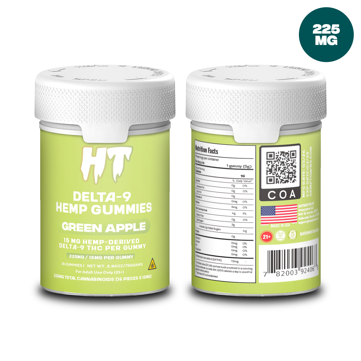 Delta-9 THC Gummies 225MG